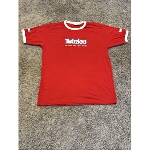 Twizzlers T Shirt Men's XL Red Graphic Logo Short‎ Sleeve Pullover Crew Neck Tee